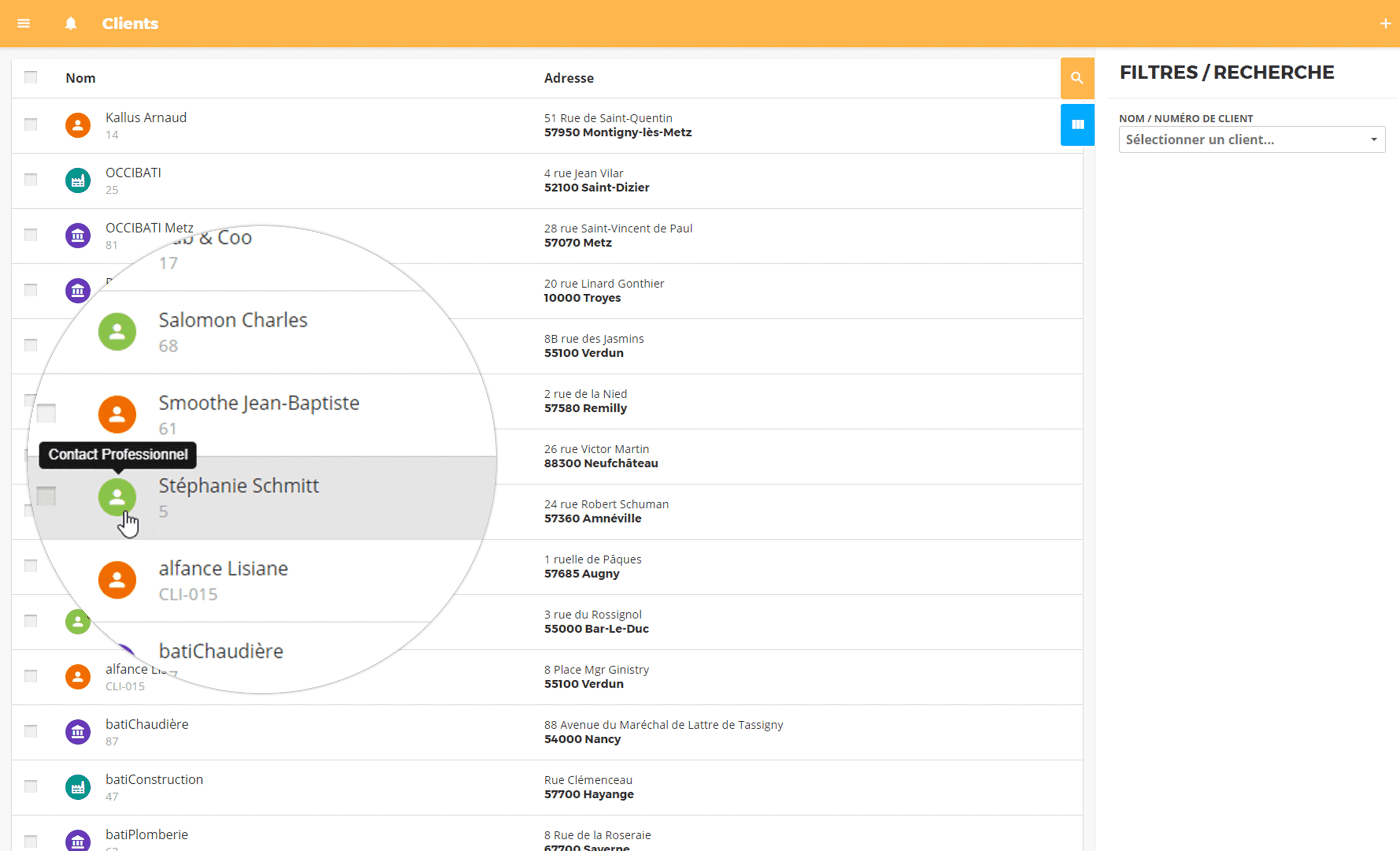 Gestion des clients, professionnels et particuliers avec le logiciel de gestion de parc LOKATECH 