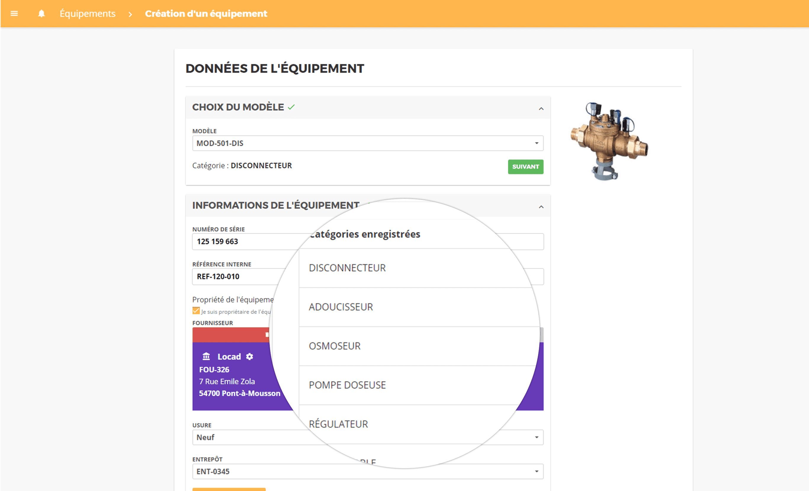 Création de catégories d’équipements avec le logiciel de gestion de parc LOKATECH