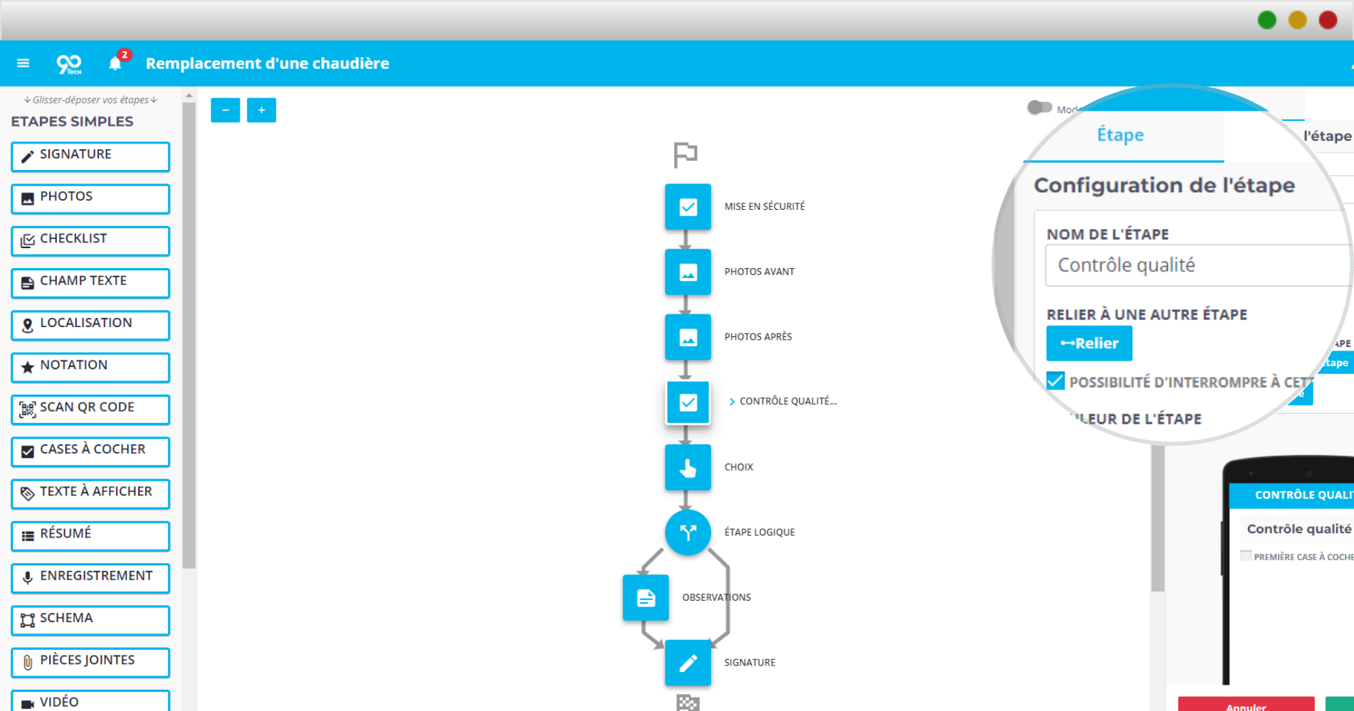 Personnalisation et automatisation des rapports d'interventions avec SOLITECH