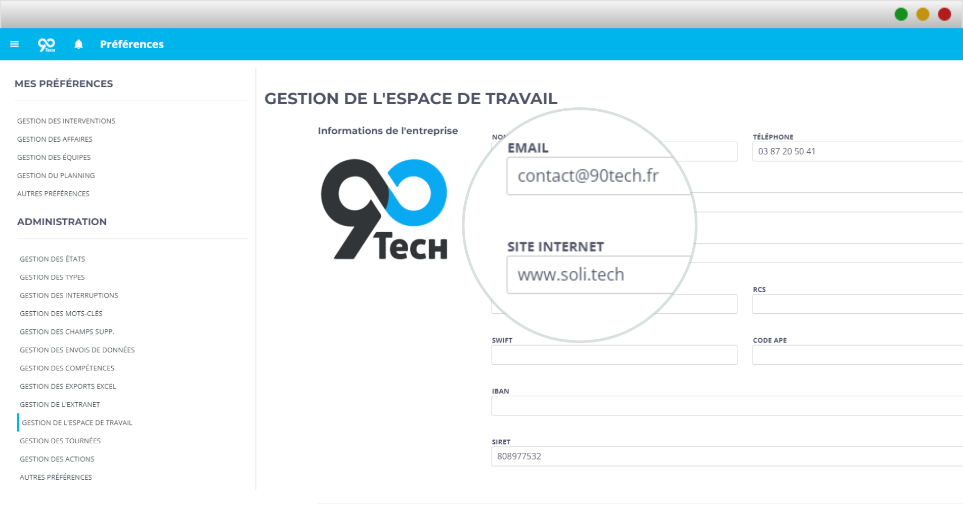 Gestion des droits administrateurs dans SOLITECH