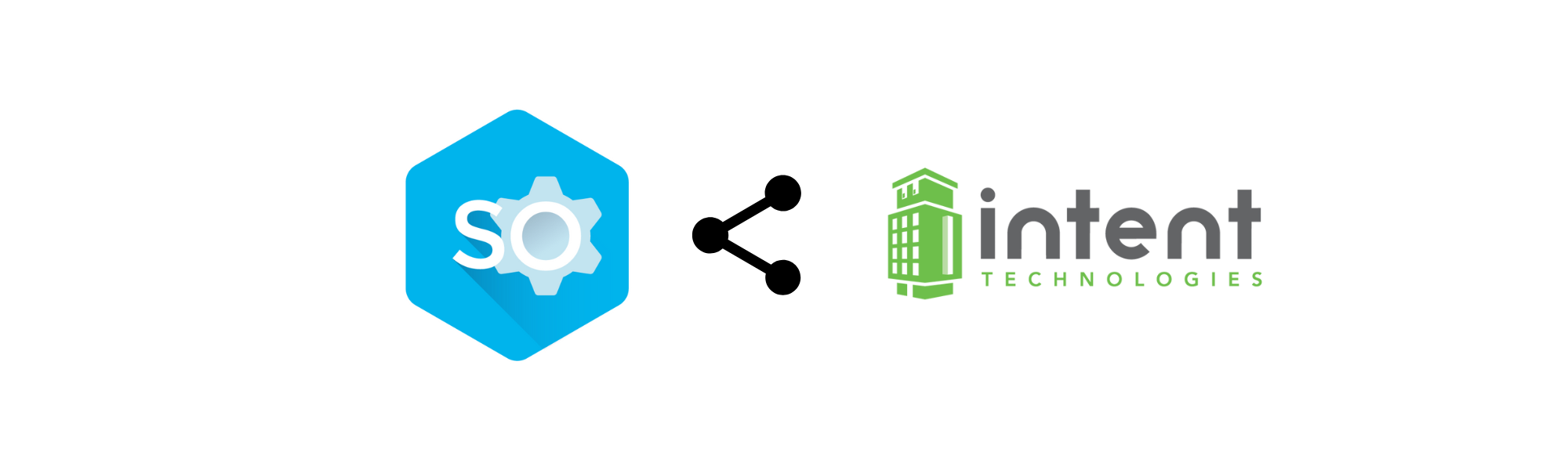 Image avec le logo de solitech interconnecté au logo de Intent Technologies
